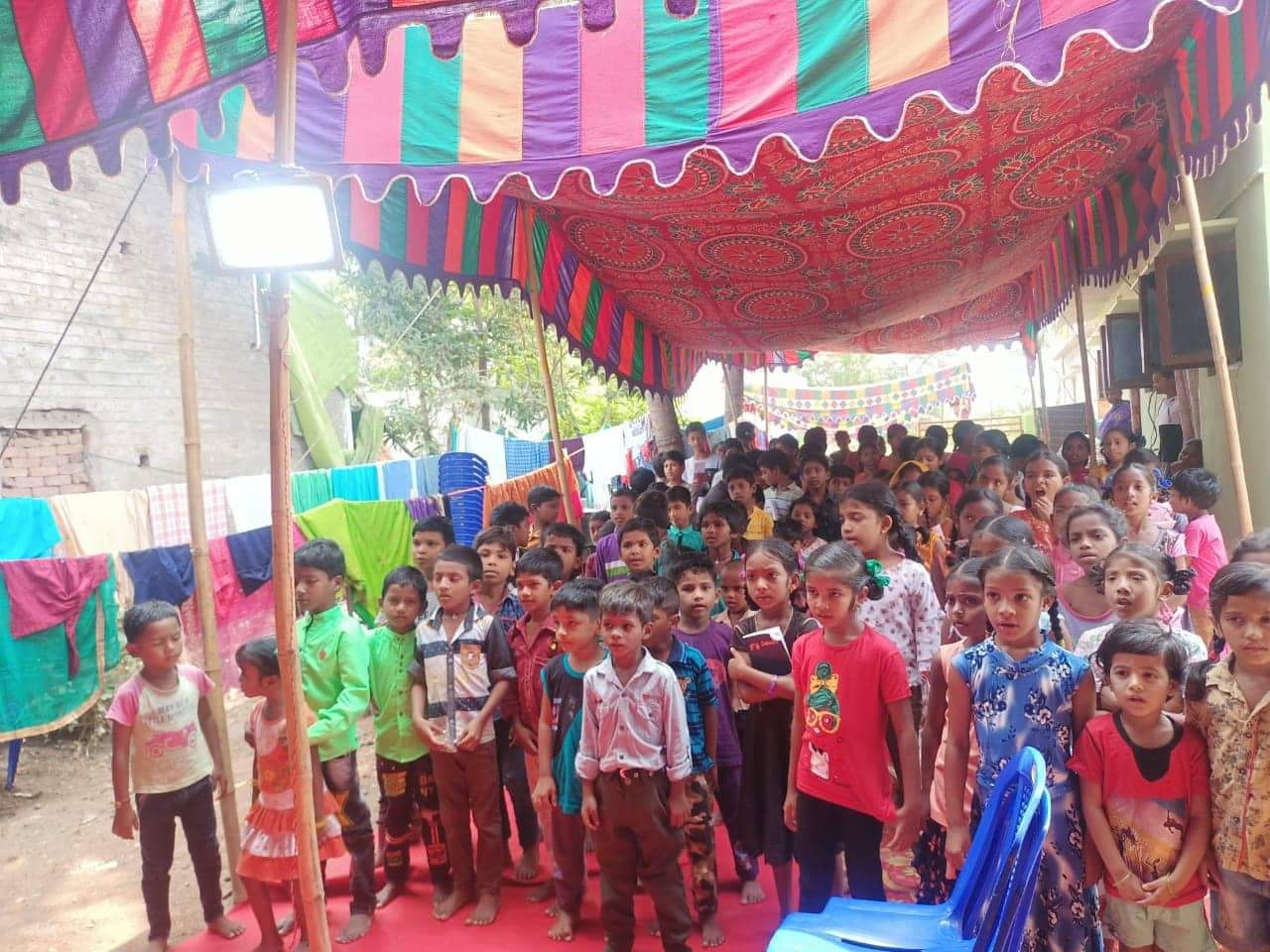 Children at community event